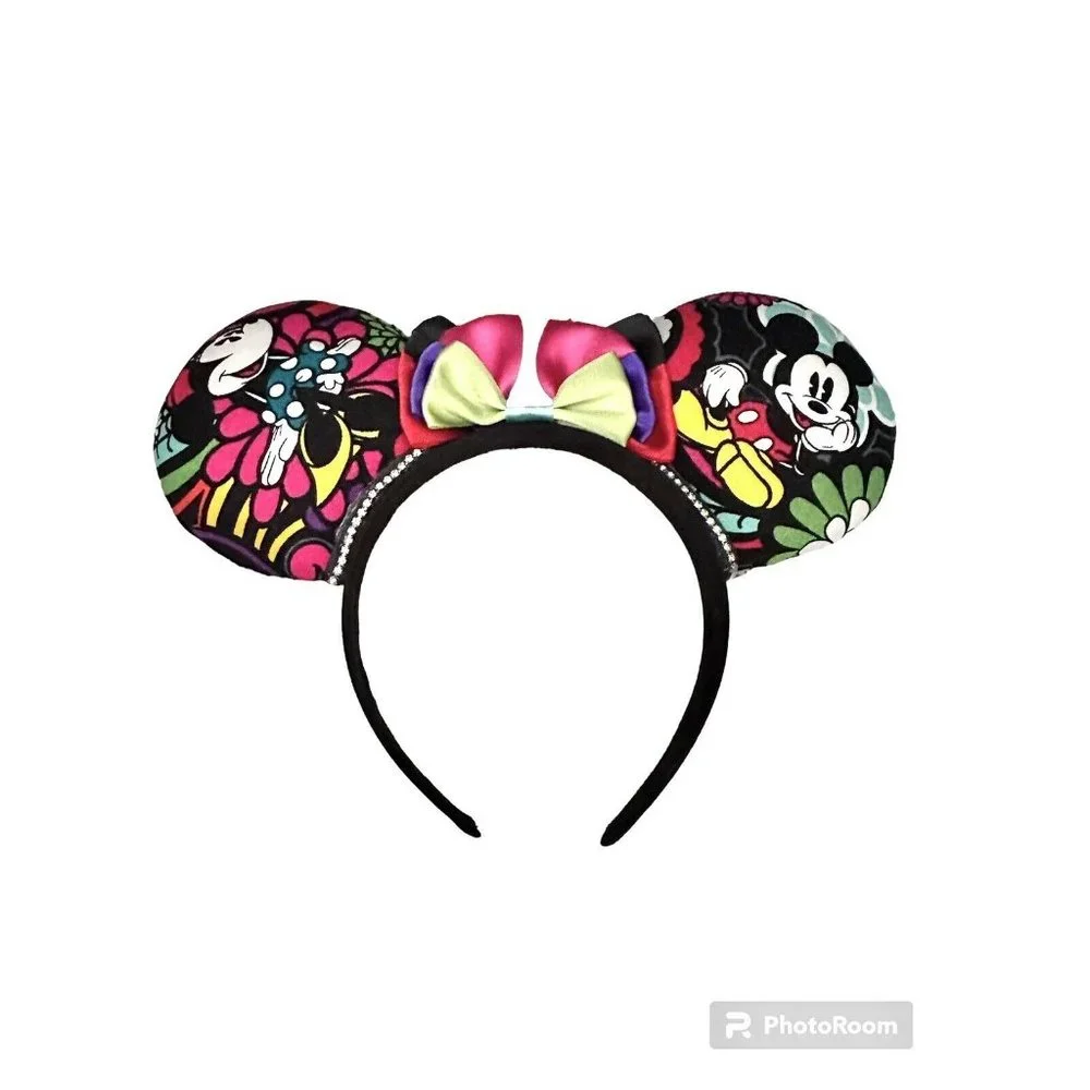 Disney Mickey & Minnie Colorful Headband Round Ears‎ Fabric